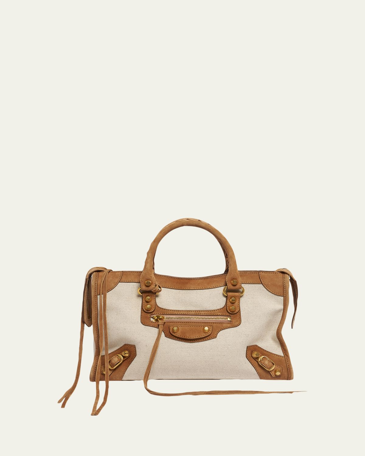 Balenciaga Le City Small Suede-Trim Canvas Tote Bag | Thumbnail 6 Balenciaga Le City Small Suede-Trim Canvas Tote Bag | Thumbnail 6