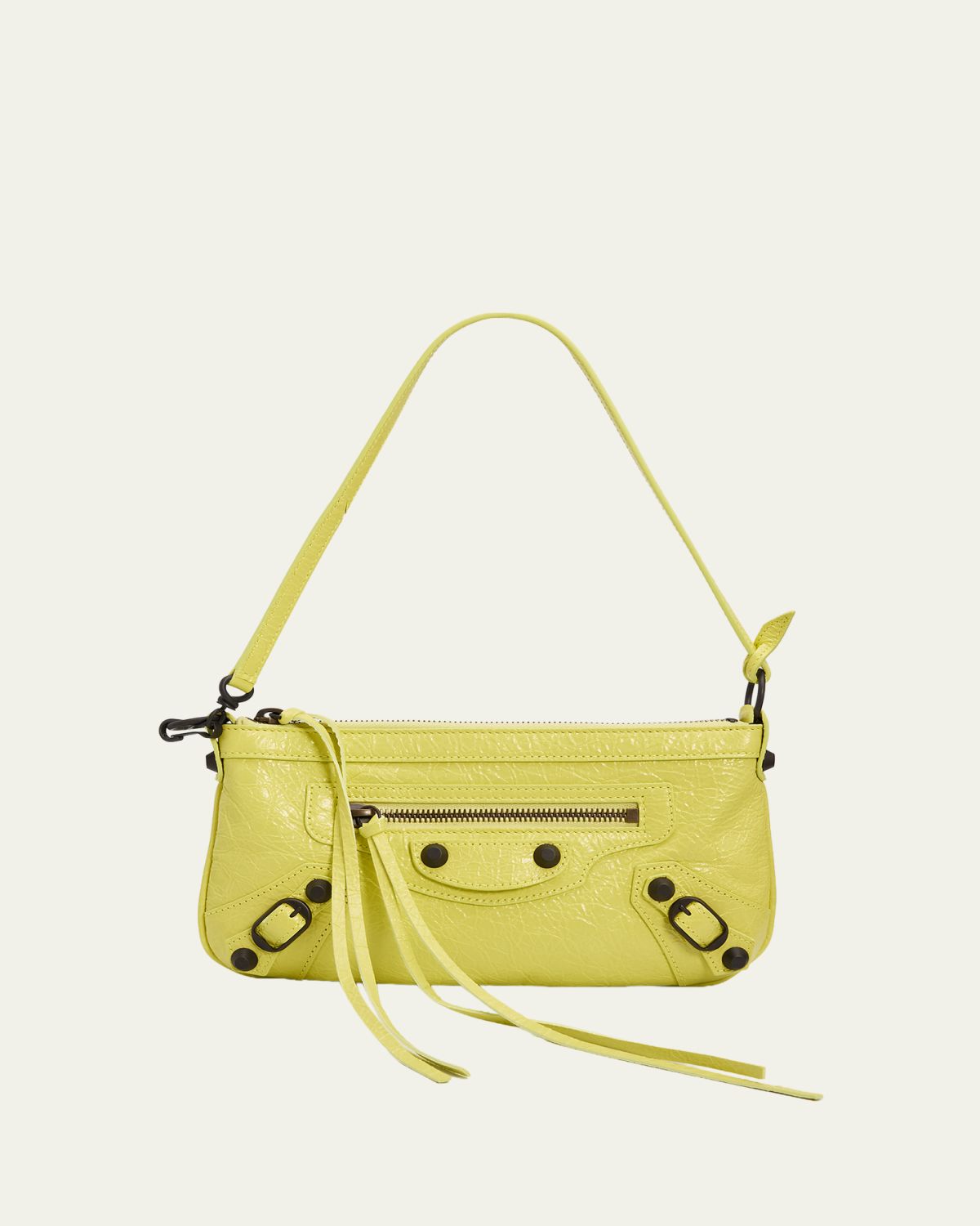 Balenciaga Le City Crinkled Leather Pouch Shoulder Bag | Thumbnail 6 Balenciaga Le City Crinkled Leather Pouch Shoulder Bag | Thumbnail 6