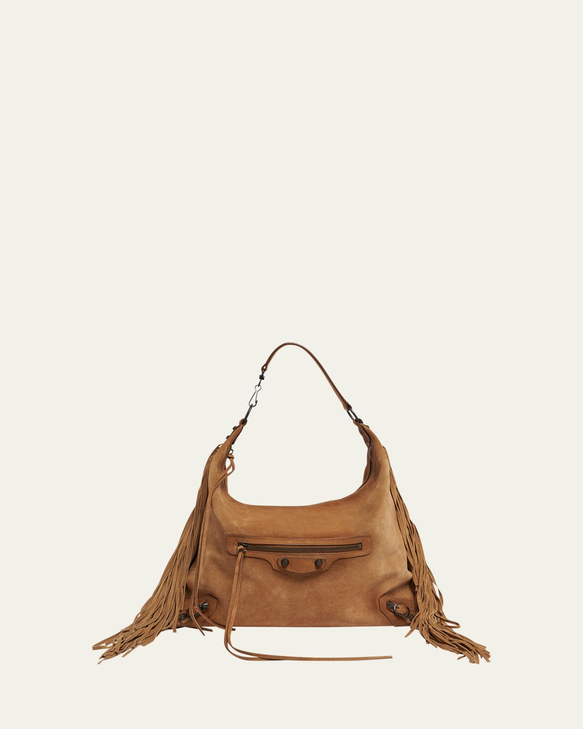 Balenciaga Le City Medium Fringed Suede Hobo Bag | Thumbnail 6 Balenciaga Le City Medium Fringed Suede Hobo Bag | Thumbnail 6