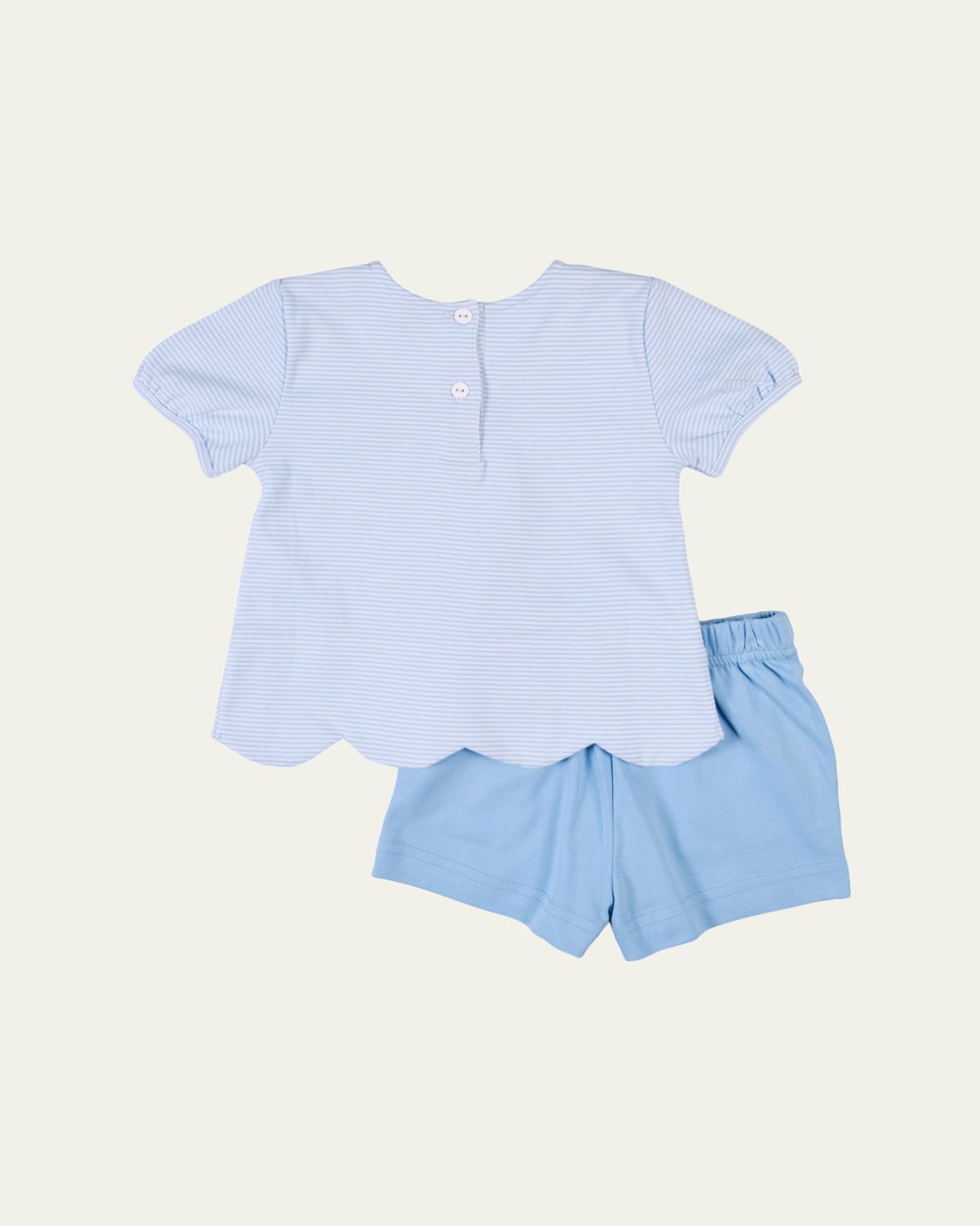 Florence Eiseman Girl's School Supplies Applique T-Shirt & Shorts Set, Size 2T-6 | Thumbnail 2