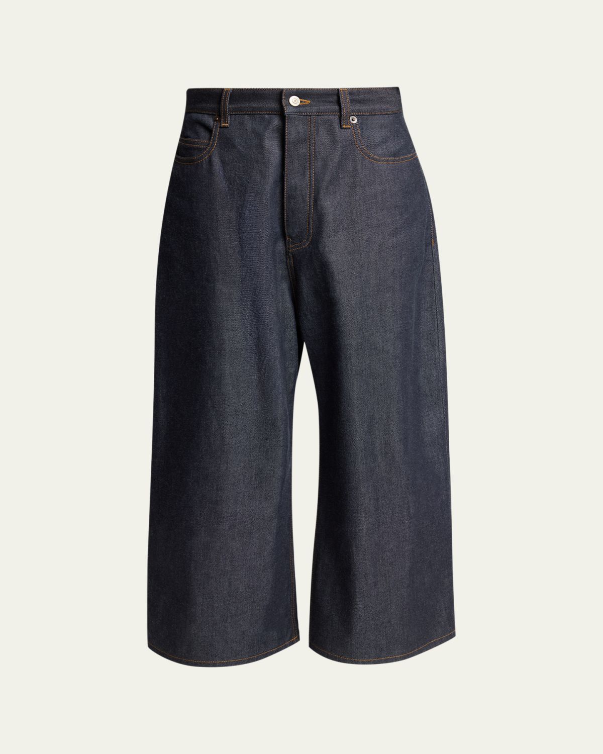 Balenciaga Men's Raw Indigo Denim Wide-Leg Jeans | Thumbnail 6 Balenciaga Men's Raw Indigo Denim Wide-Leg Jeans | Thumbnail 6