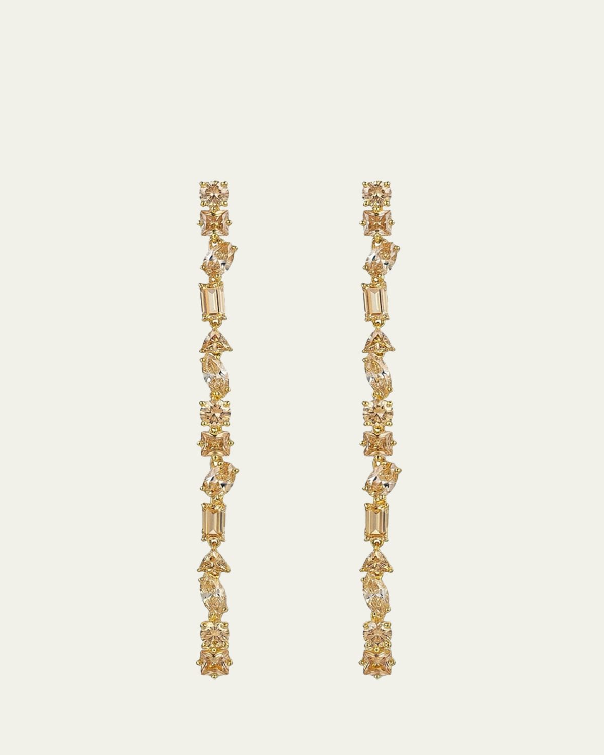 Nickho Rey Julie 14K Gold Vermeil Cubic Zirconia Large Linear Earrings