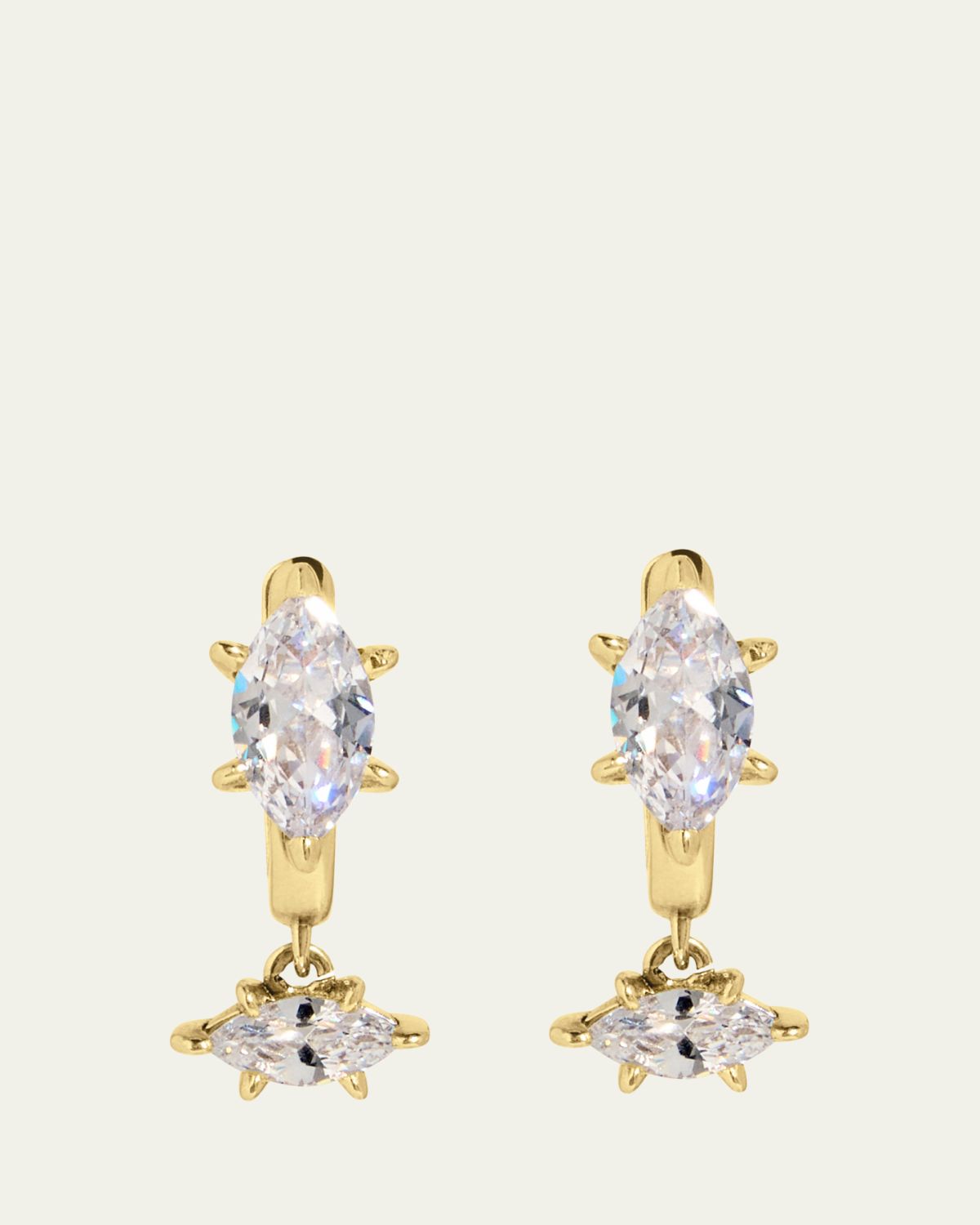 Nickho Rey Diana 14K Gold Vermeil Cubic Zirconia Drop Earrings | Thumbnail 3 Nickho Rey Diana 14K Gold Vermeil Cubic Zirconia Drop Earrings | Thumbnail 3