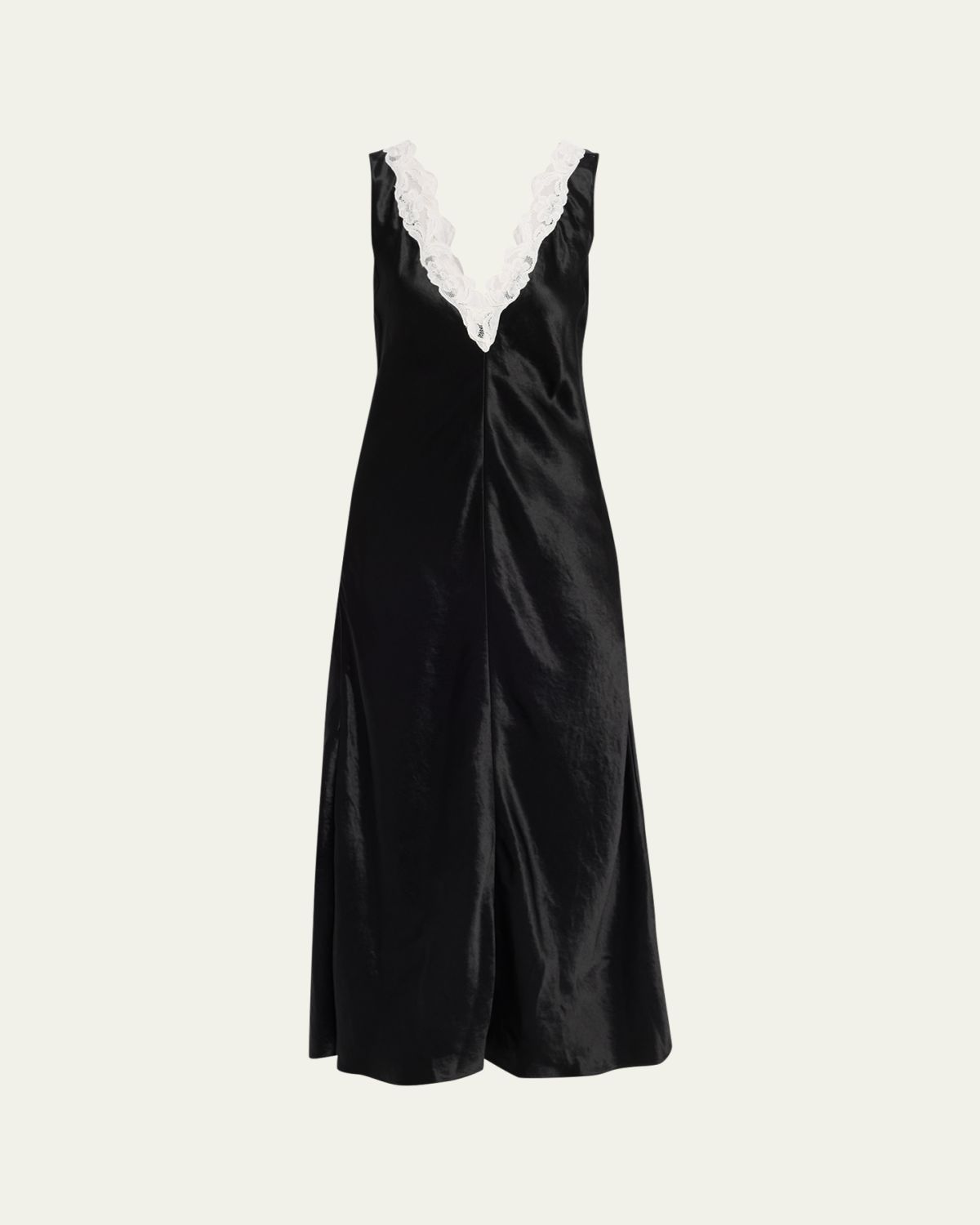 MARIA MCMANUS Lace V-Neck Sateen Dress | Thumbnail 6 MARIA MCMANUS Lace V-Neck Sateen Dress | Thumbnail 6