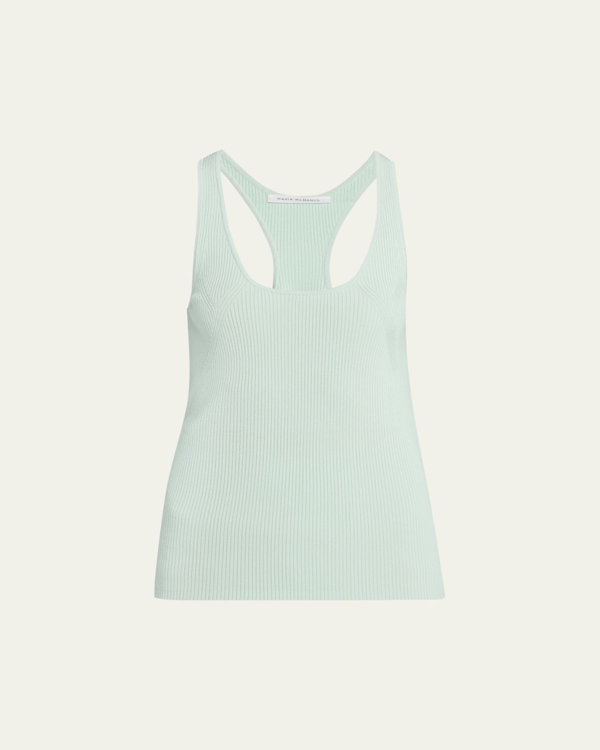 MARIA MCMANUS Skinny Ribbed Racer Tank Top | Thumbnail 6