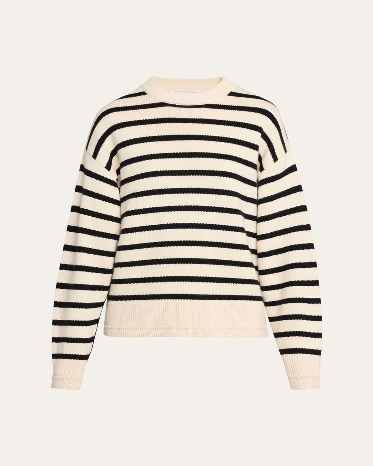 MARIA MCMANUS Cashmere and Cotton Stripe Ladder Stitch Crewneck Sweater | Thumbnail 6 MARIA MCMANUS Cashmere and Cotton Stripe Ladder Stitch Crewneck Sweater | Thumbnail 6