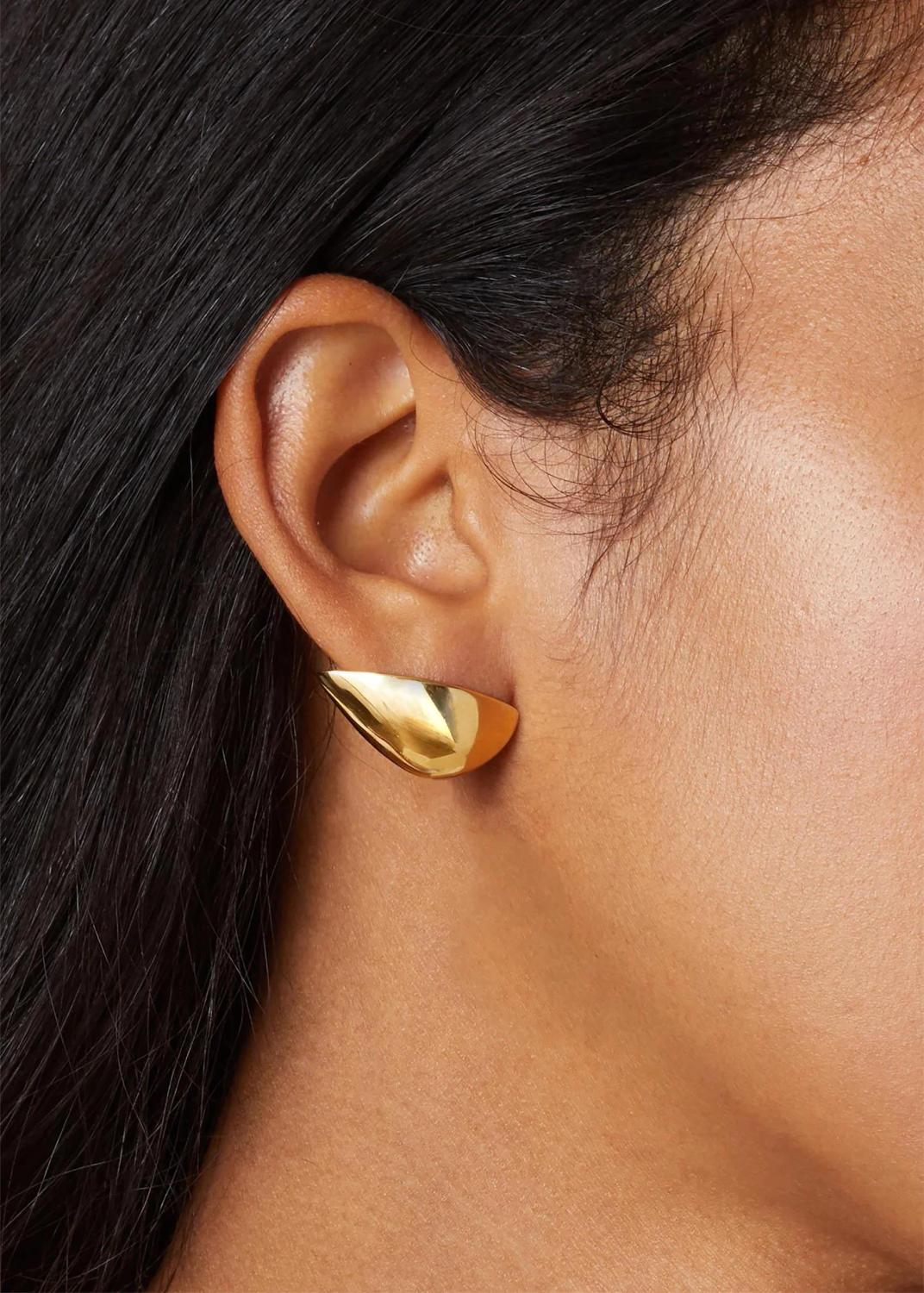 Lady Grey 14K Gold-Plated Lobe Stud Earrings | Thumbnail 2 Lady Grey 14K Gold-Plated Lobe Stud Earrings | Thumbnail 2