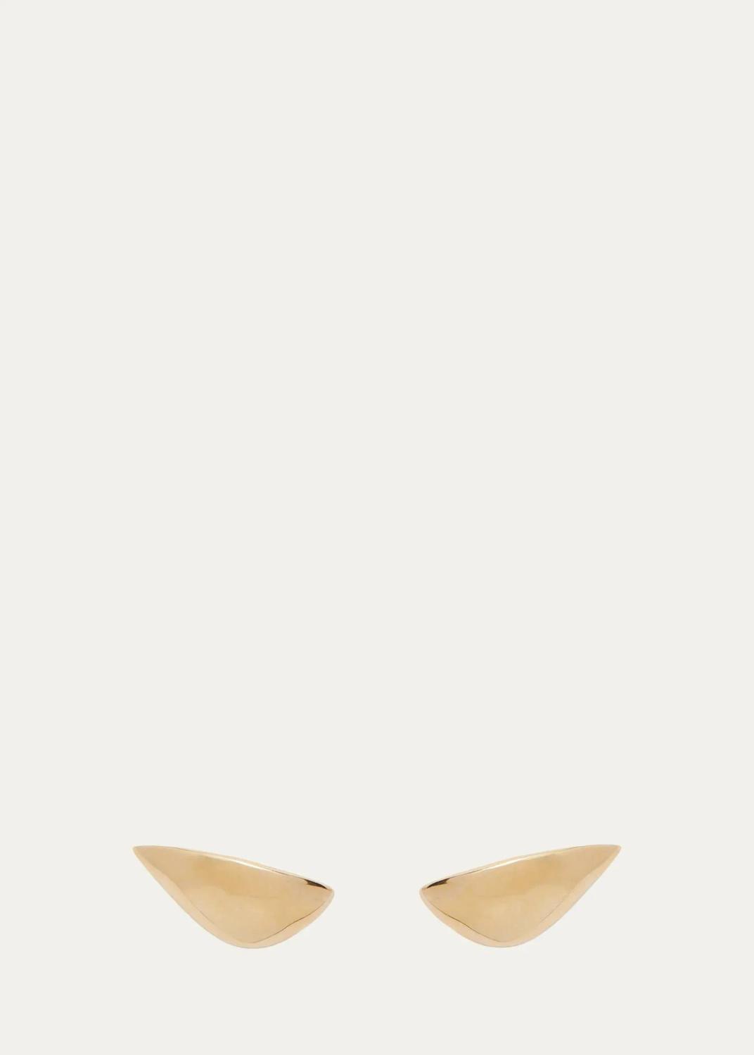 14K Gold-Plated Lobe Stud Earrings
