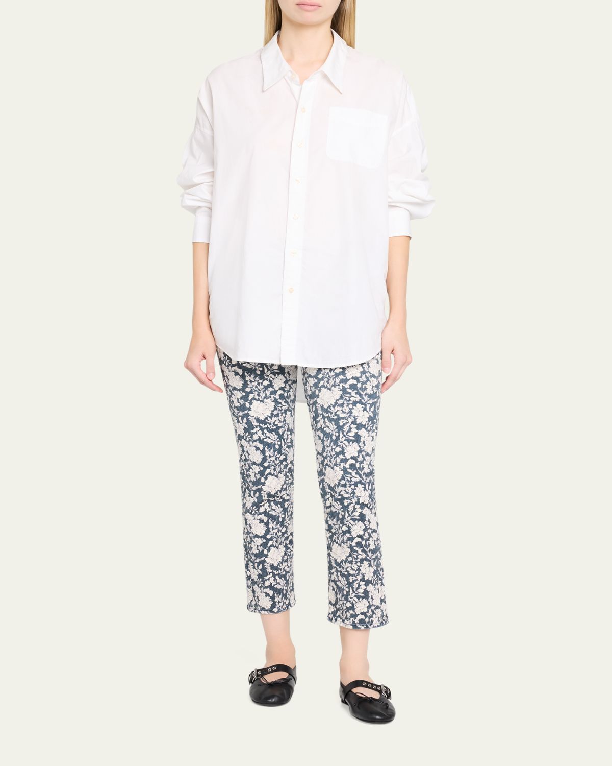 R13 Floral Boy Straight Cropped Jeans | Thumbnail 2 R13 Floral Boy Straight Cropped Jeans | Thumbnail 2