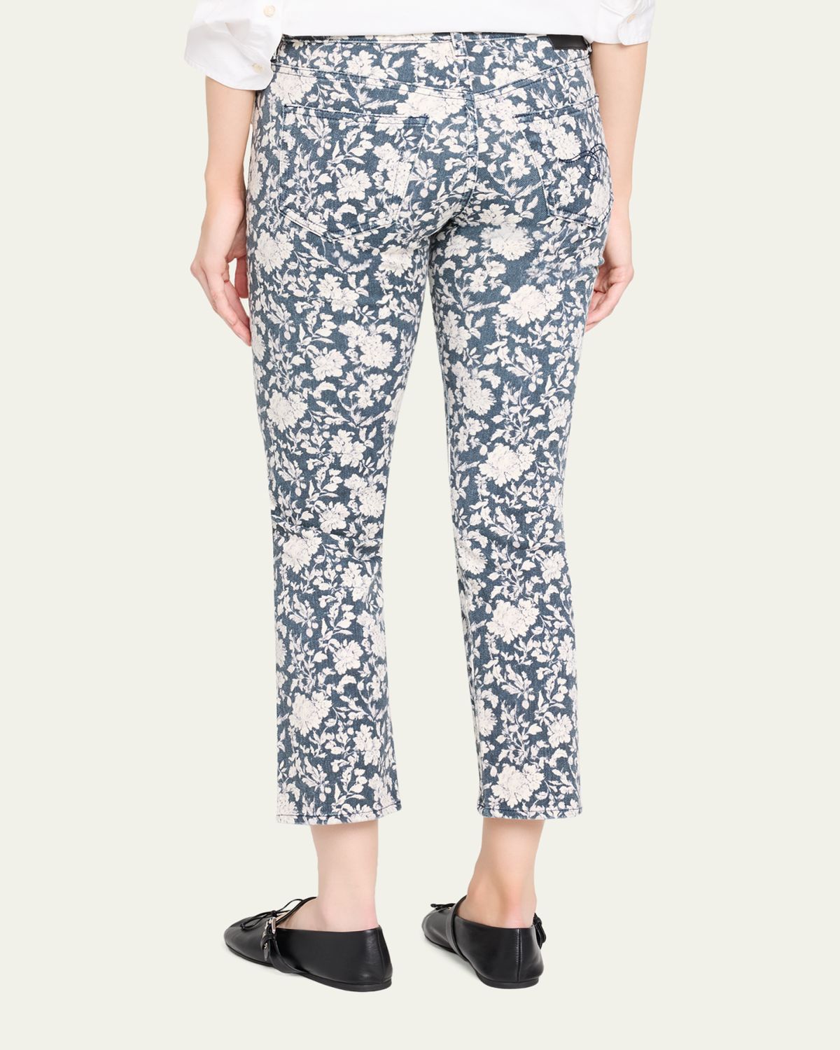 R13 Floral Boy Straight Cropped Jeans | Thumbnail 3 R13 Floral Boy Straight Cropped Jeans | Thumbnail 3