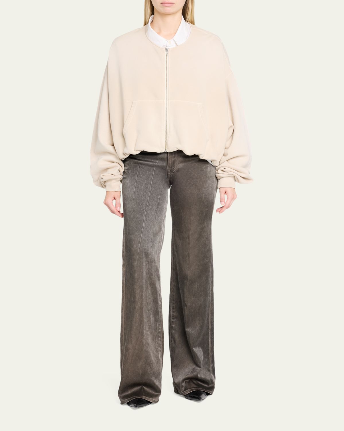 R13 Balloon-Sleeve Cotton Bomber Jacket | Thumbnail 2 R13 Balloon-Sleeve Cotton Bomber Jacket | Thumbnail 2