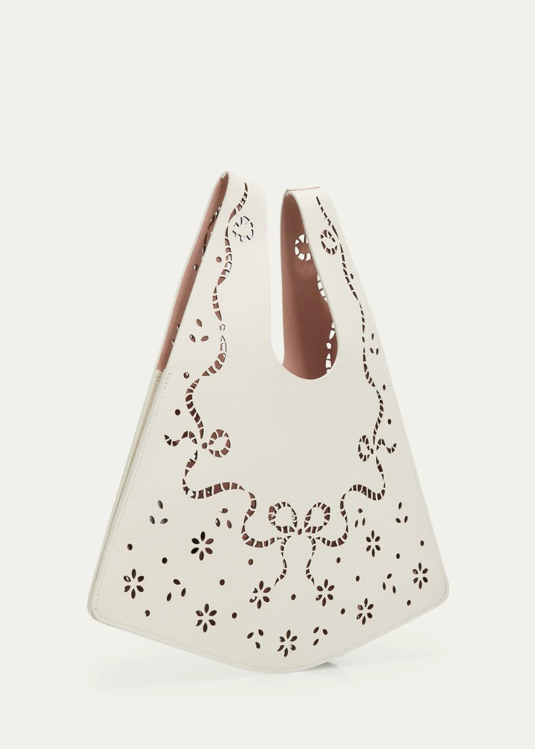 Simone Rocha Mini Laser-Cut Shopper Tote Bag | Thumbnail 2 Simone Rocha Mini Laser-Cut Shopper Tote Bag | Thumbnail 2