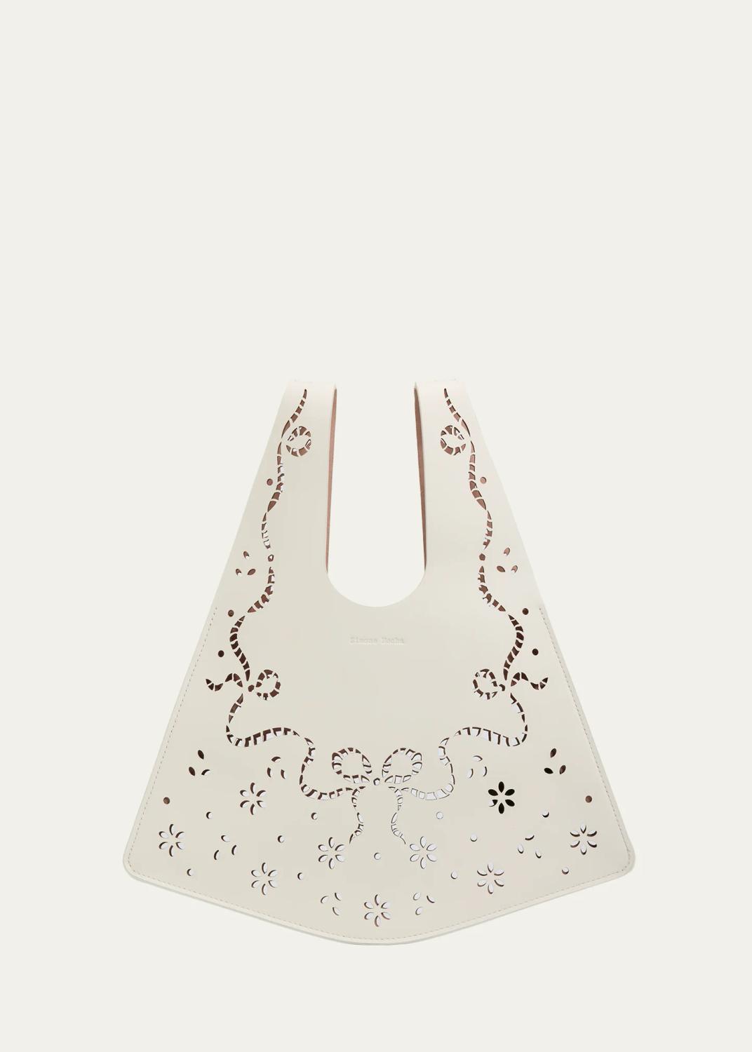 Simone Rocha Mini Laser-Cut Shopper Tote Bag