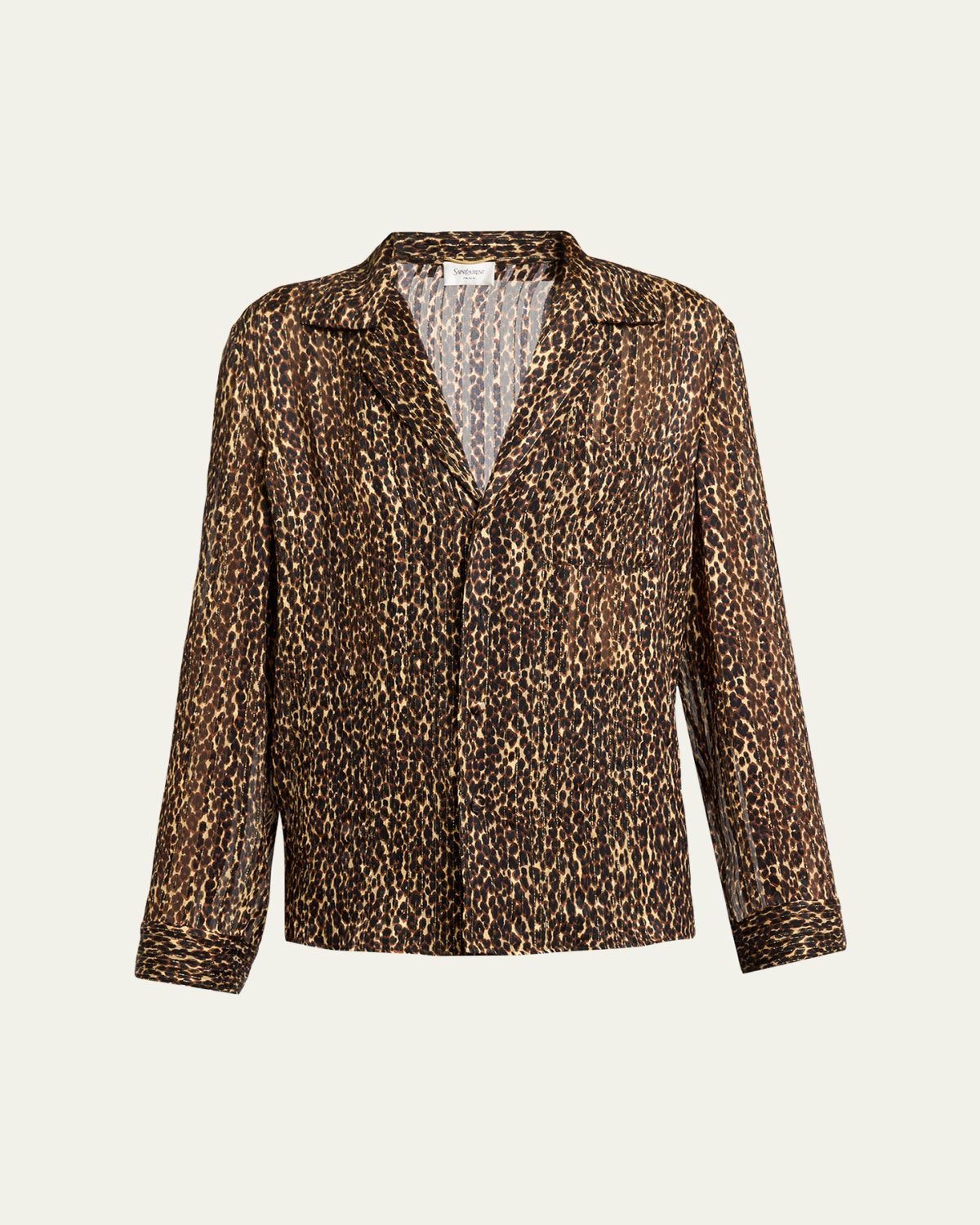 Saint Laurent Leopard-Print Pajama Blouse | Thumbnail 5 Saint Laurent Leopard-Print Pajama Blouse | Thumbnail 5