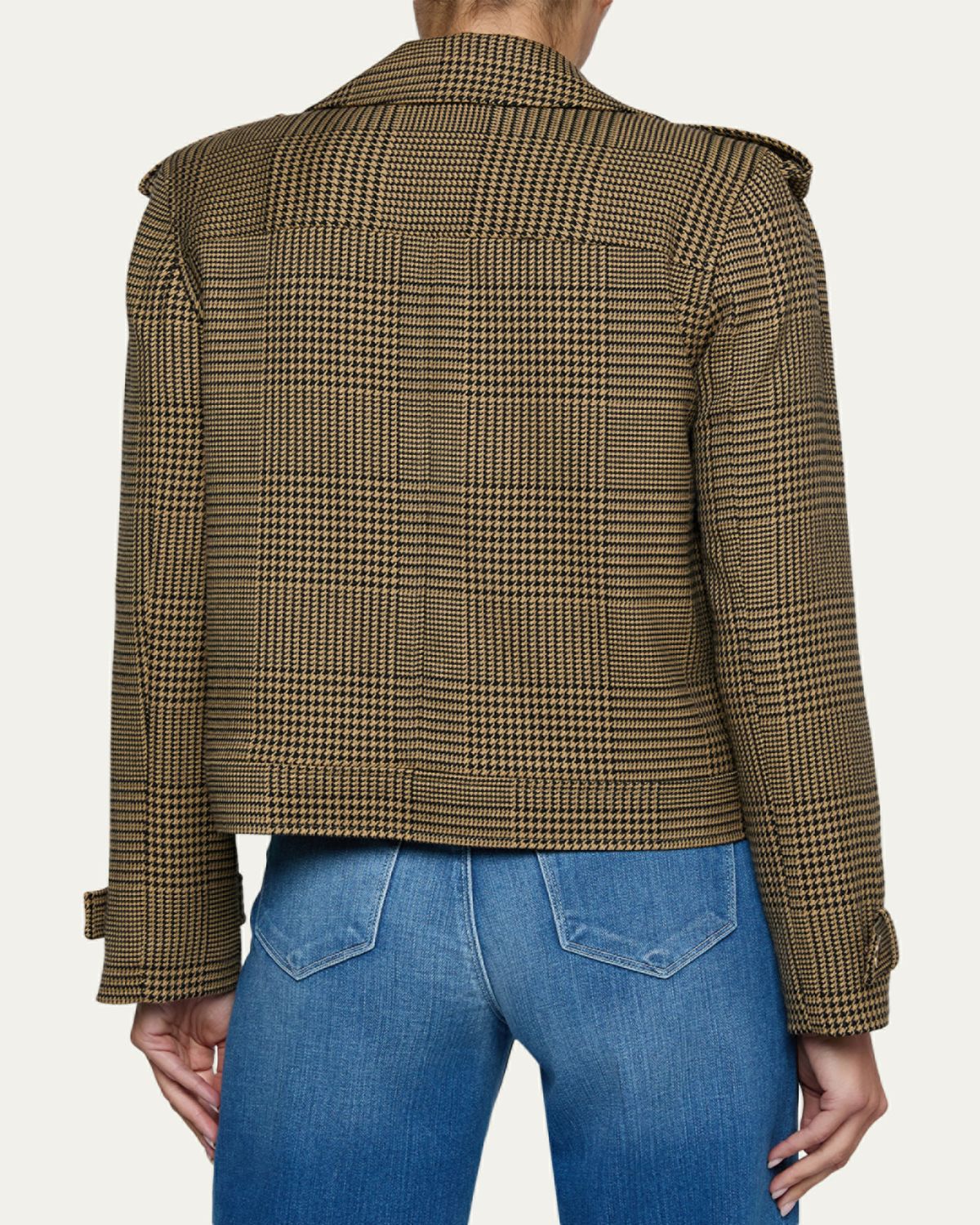 L'Agence Xoey Houndstooth Cropped Trench Coat | Thumbnail 3 L'Agence Xoey Houndstooth Cropped Trench Coat | Thumbnail 3