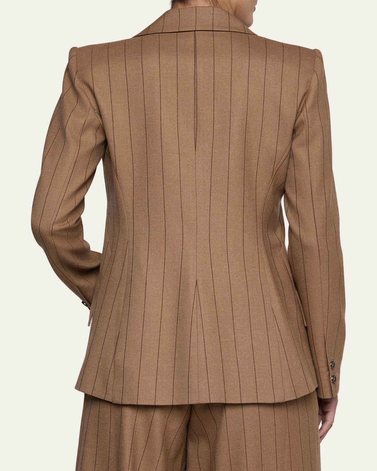 L'Agence Chamberlain Pinstriped Single-Breasted Blazer | Thumbnail 3