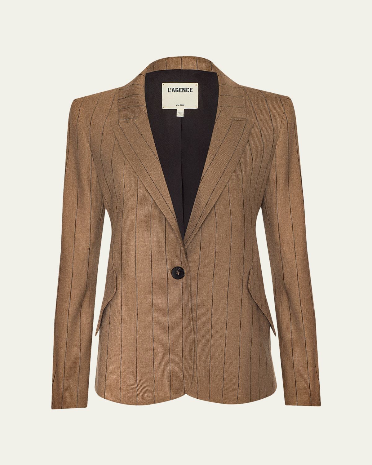 L'Agence Chamberlain Pinstriped Single-Breasted Blazer