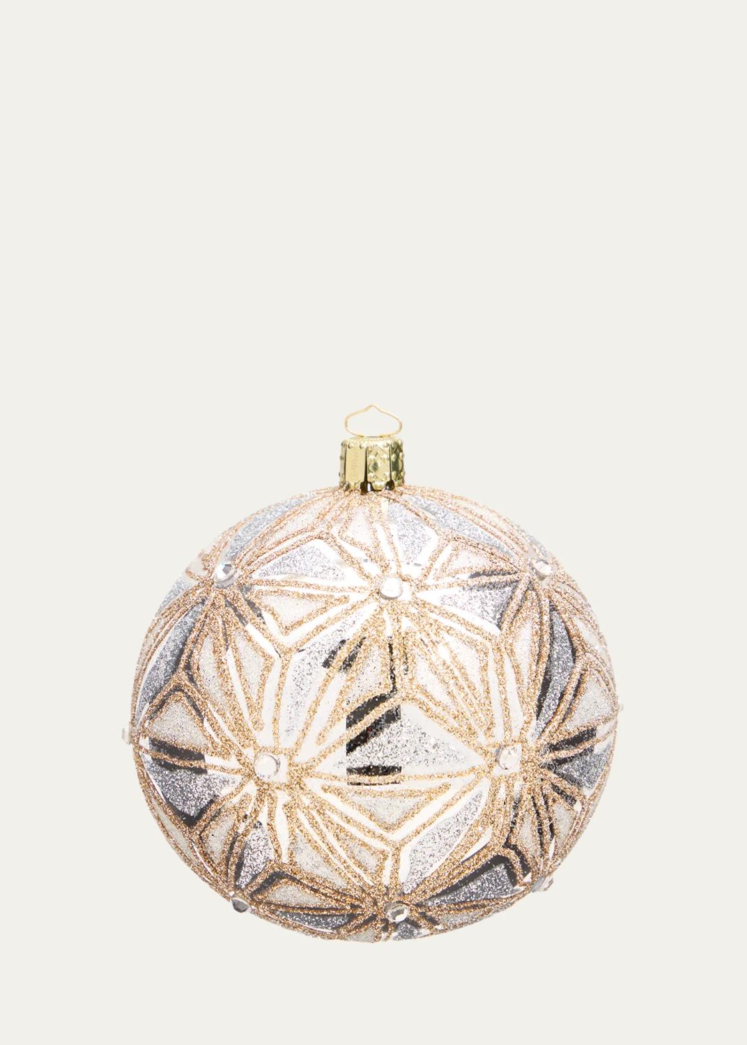 Fuchsia Art Deco Ball Christmas Ornament Fuchsia Art Deco Ball Christmas Ornament