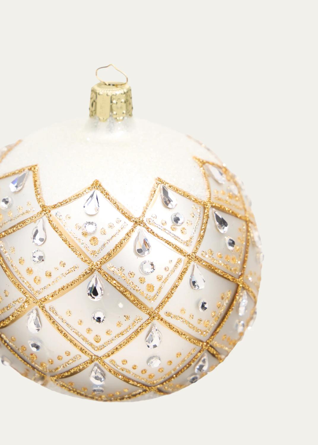 Bergdorf Goodman Glitter Lattice Ball Christmas Ornament | Thumbnail 2 Bergdorf Goodman Glitter Lattice Ball Christmas Ornament | Thumbnail 2