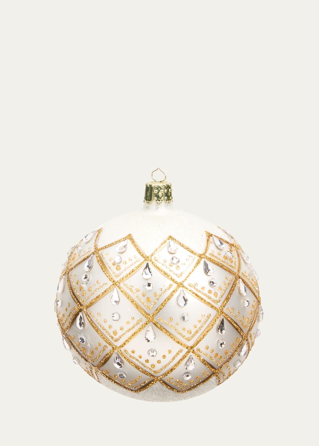 Glitter Lattice Ball Christmas Ornament Glitter Lattice Ball Christmas Ornament