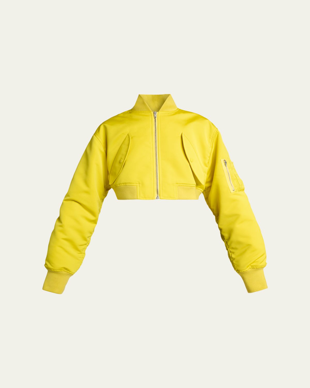 Balenciaga Technical Faille Crop Bomber Jacket | Thumbnail 6 Balenciaga Technical Faille Crop Bomber Jacket | Thumbnail 6