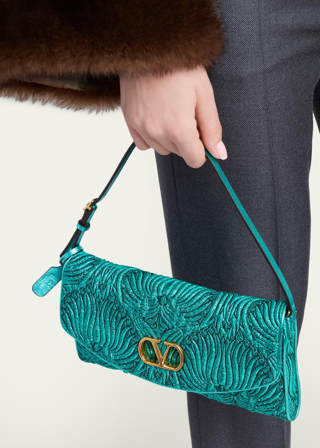 Valentino Garavani Devain Metallic Jacquard Top-Handle Bag | Thumbnail 2 Valentino Garavani Devain Metallic Jacquard Top-Handle Bag | Thumbnail 2