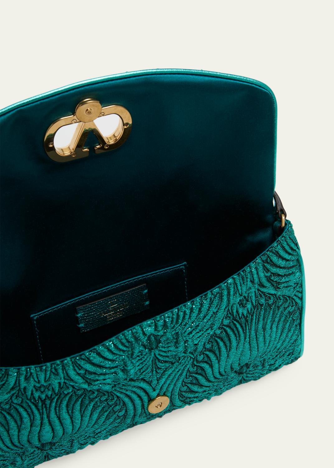 Valentino Garavani Devain Metallic Jacquard Top-Handle Bag | Thumbnail 4 Valentino Garavani Devain Metallic Jacquard Top-Handle Bag | Thumbnail 4