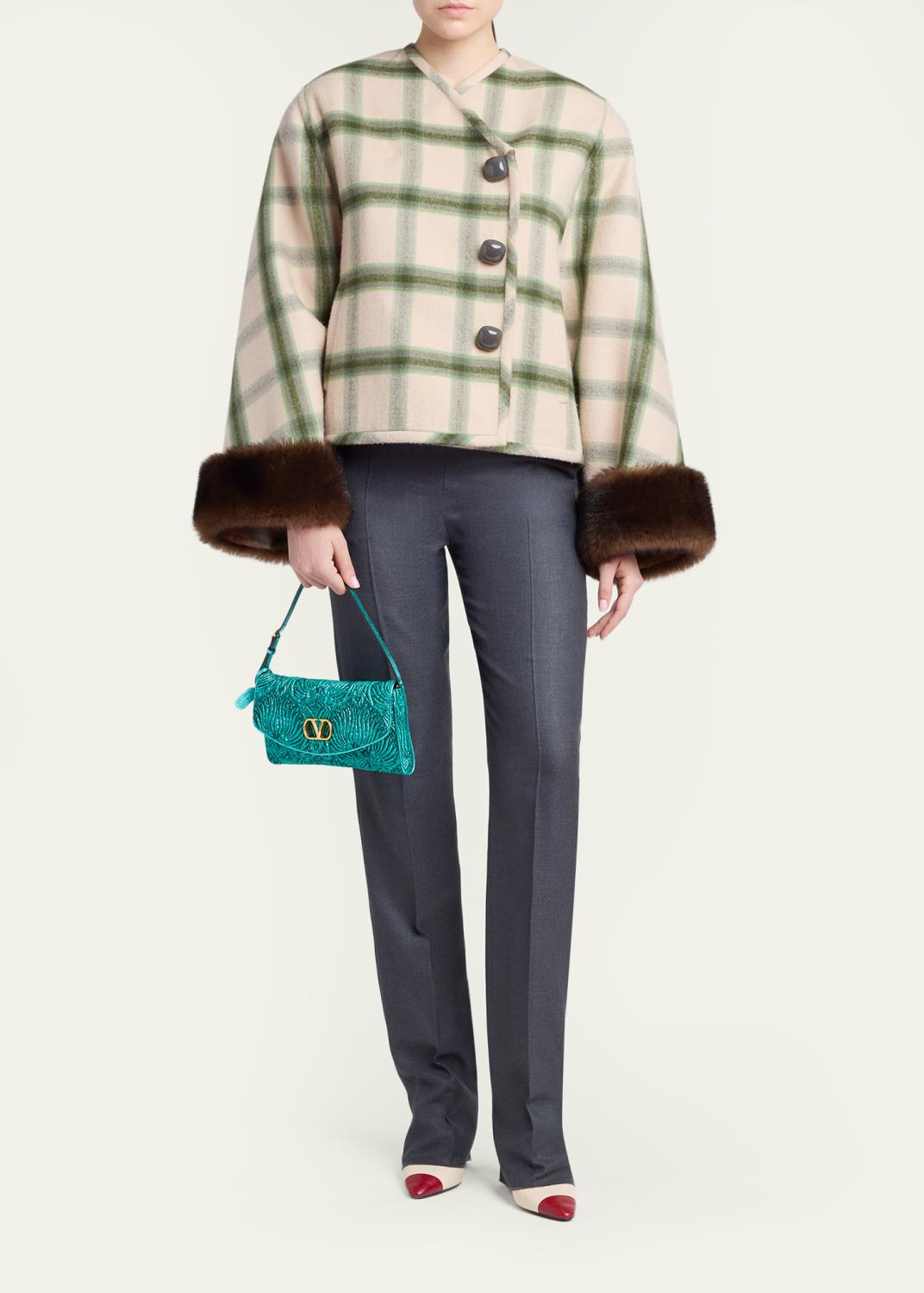 Valentino Garavani Devain Metallic Jacquard Top-Handle Bag | Thumbnail 5 Valentino Garavani Devain Metallic Jacquard Top-Handle Bag | Thumbnail 5
