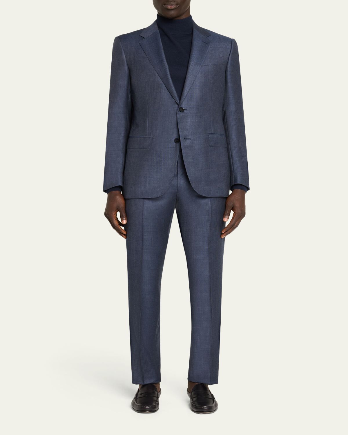 ZEGNA Men's Ticweave Wool Single-Breasted Sport Coat | Thumbnail 2