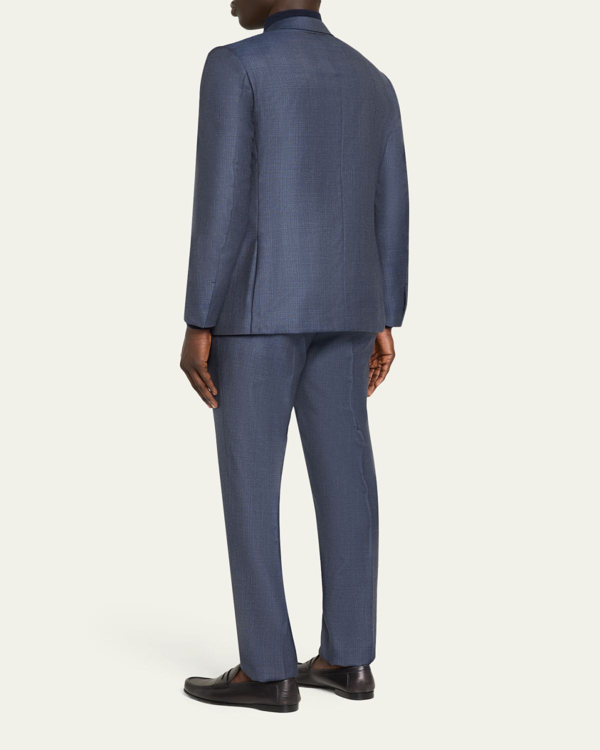ZEGNA Men's Ticweave Wool Single-Breasted Sport Coat | Thumbnail 3