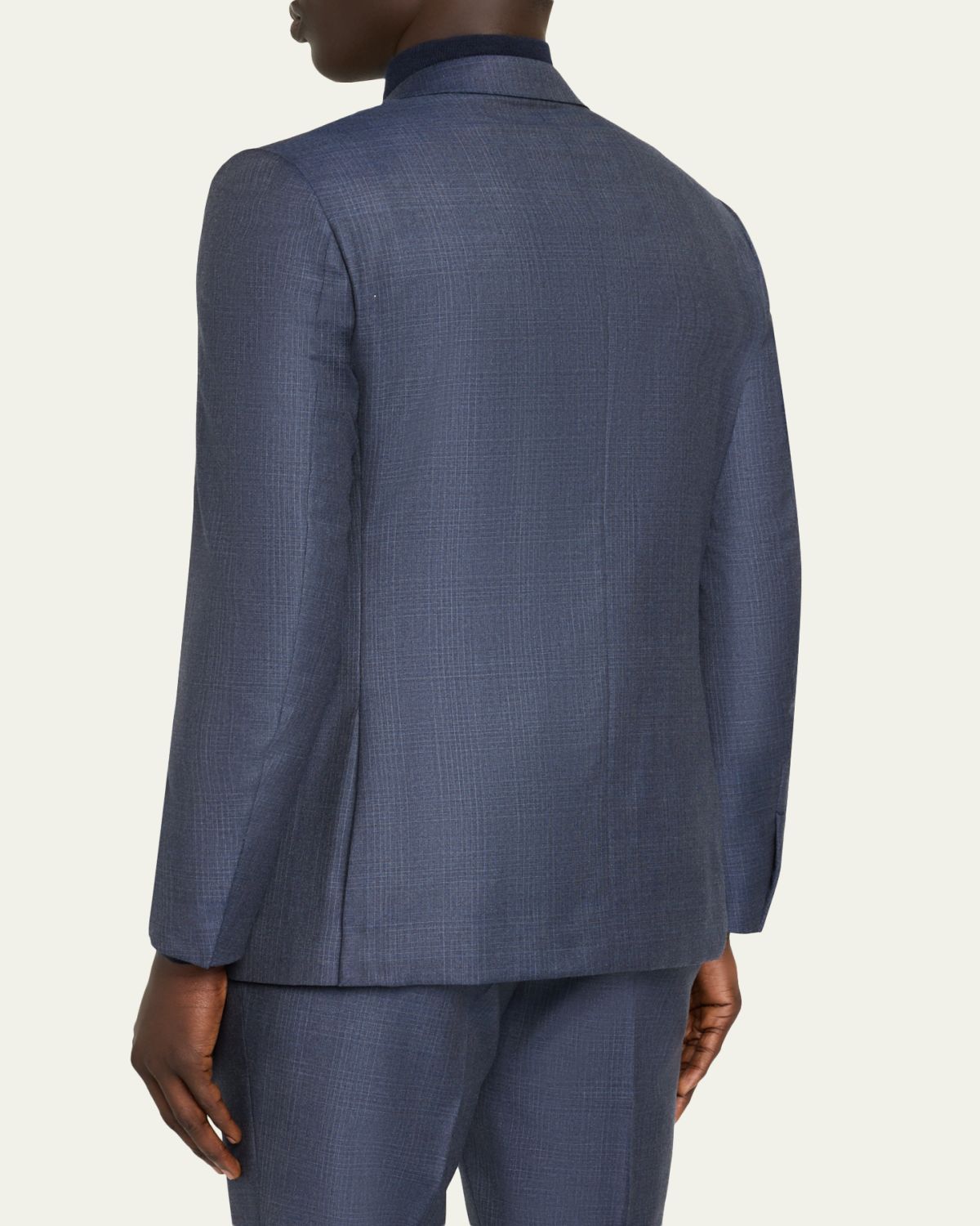 ZEGNA Men's Ticweave Wool Single-Breasted Sport Coat | Thumbnail 5