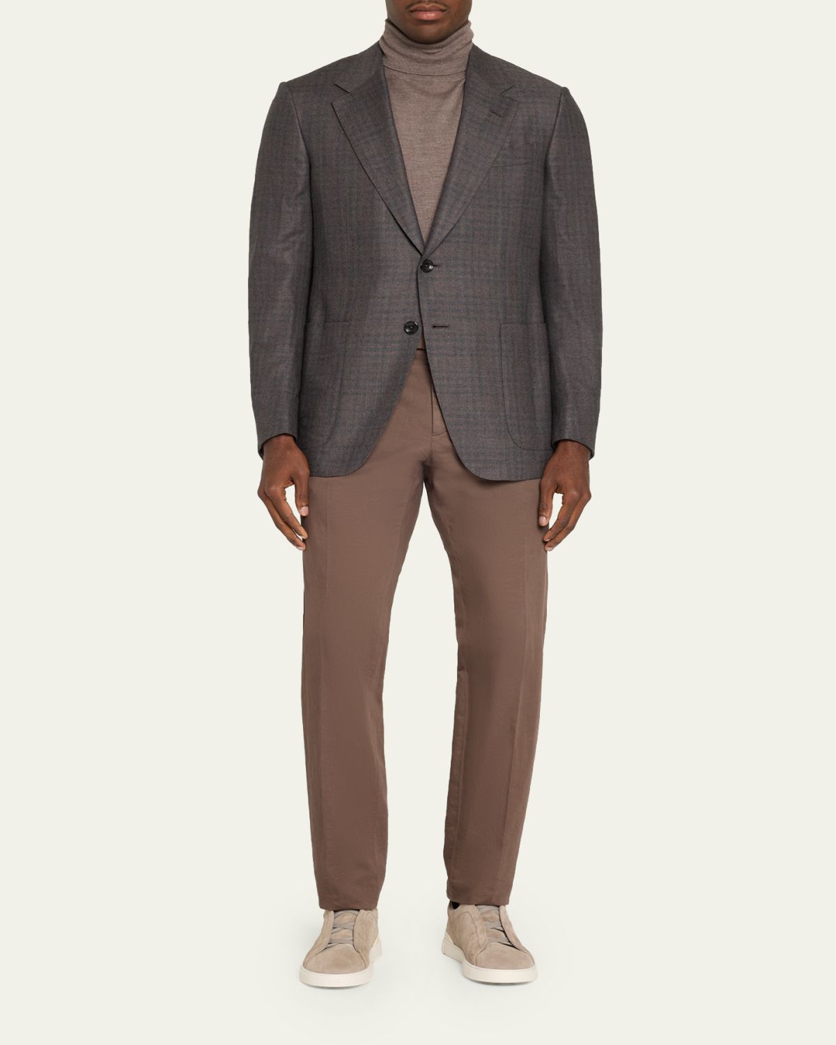ZEGNA Men's Cashmere and Silk Plaid Sport Coat | Thumbnail 7
