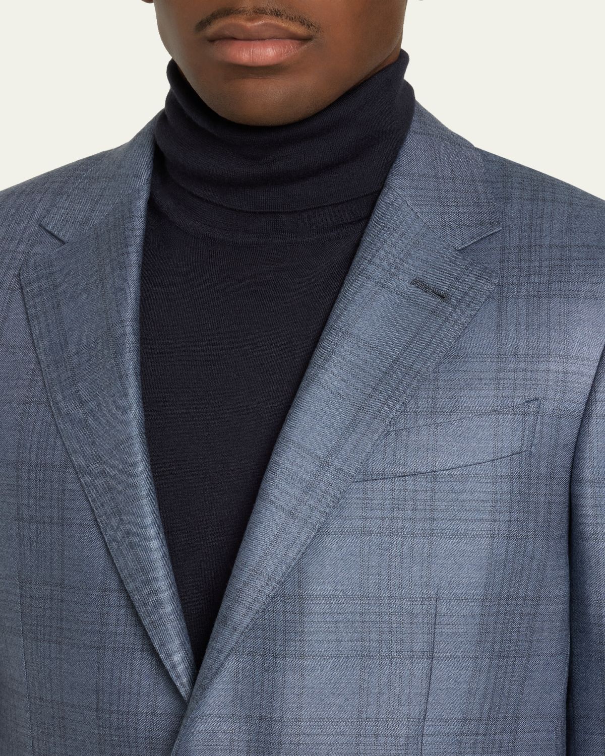 ZEGNA Men's Cashmere and Silk Plaid Sport Coat | Thumbnail 5