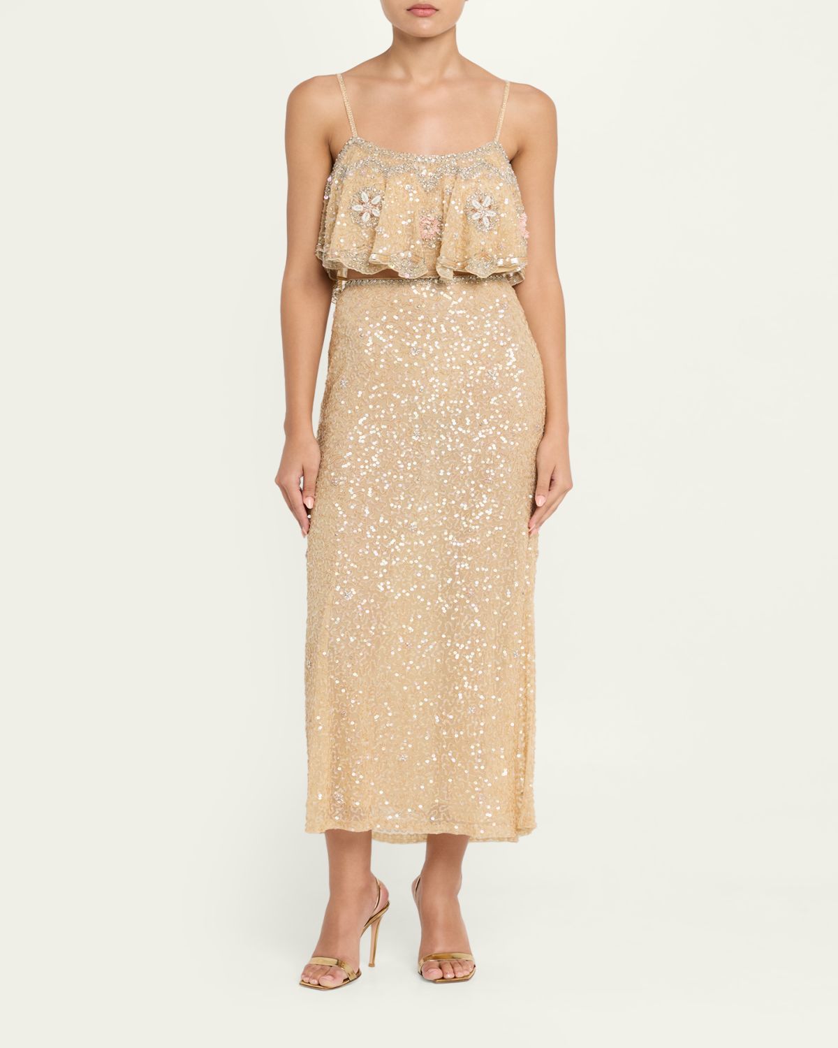 LoveShackFancy Lyndy Embellished Midi Skirt | Thumbnail 2