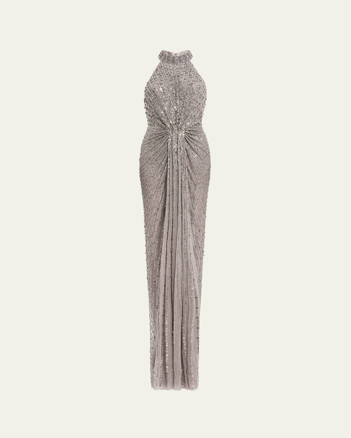 Jenny Packham Whisper Beaded Halter Gown | Thumbnail 5