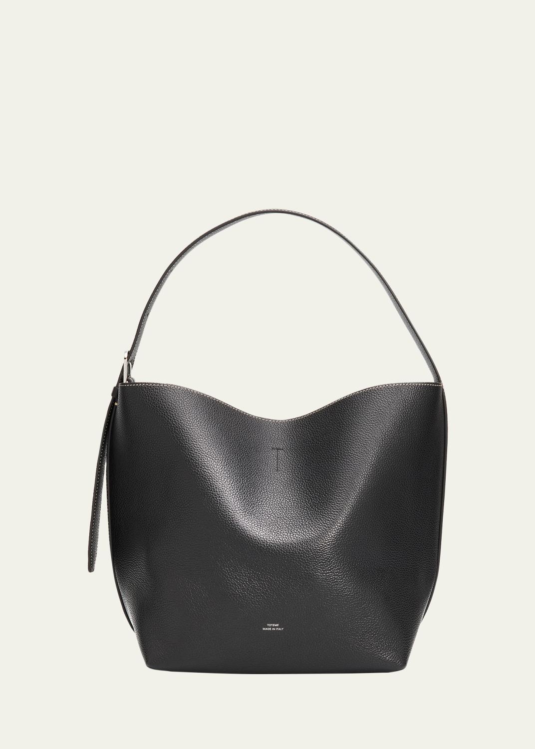 Medium Belted Grain Leather Tote