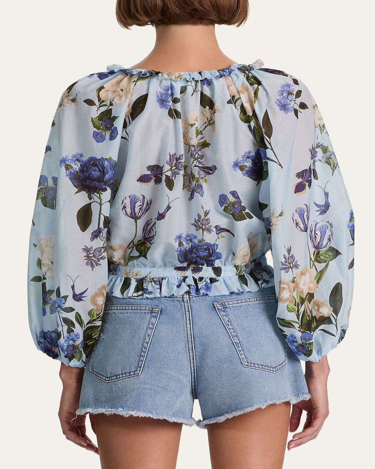 ALICE + OLIVIA McLaine Cropped Button-Front Blouse | Thumbnail 3 ALICE + OLIVIA McLaine Cropped Button-Front Blouse | Thumbnail 3