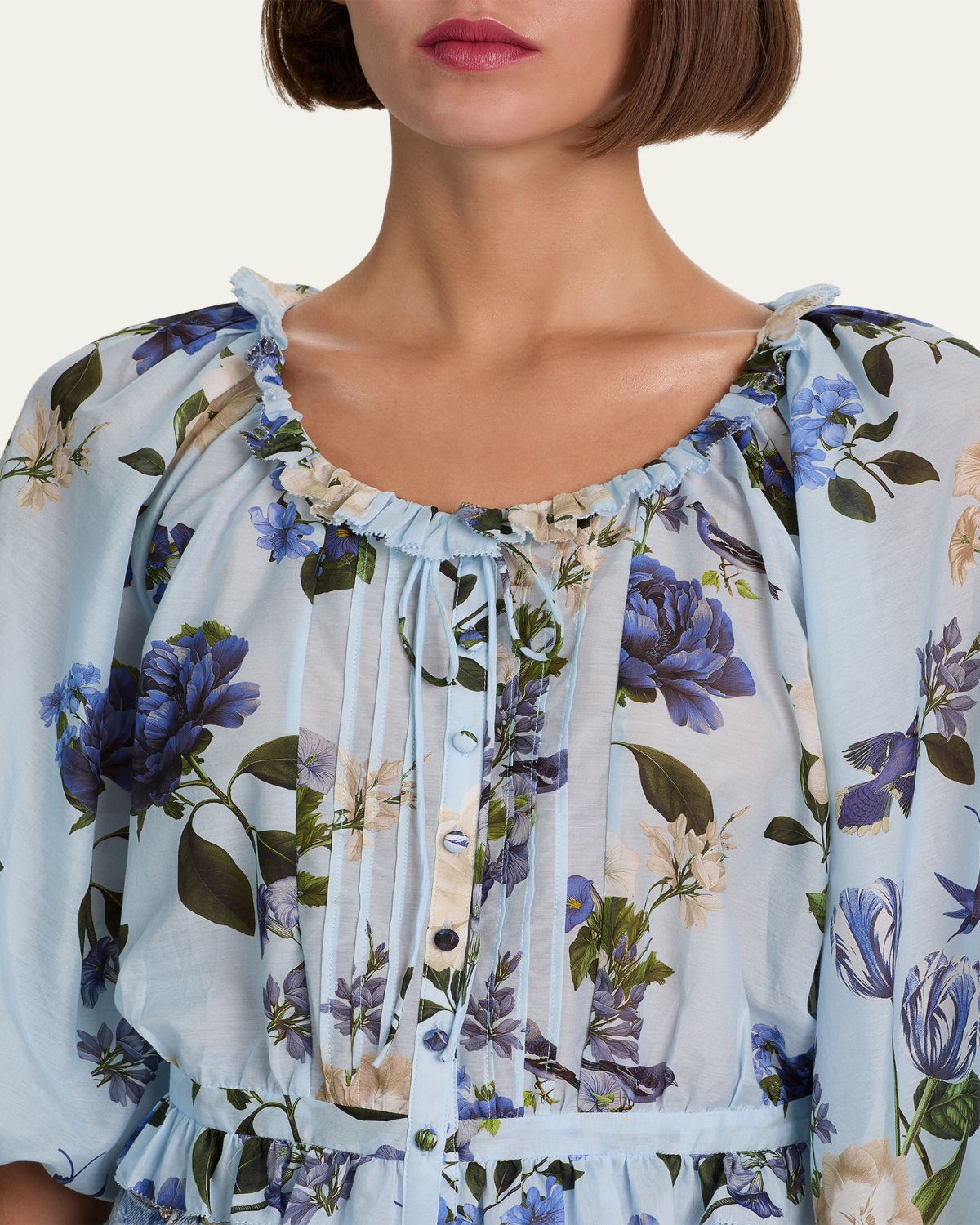 ALICE + OLIVIA McLaine Cropped Button-Front Blouse | Thumbnail 5 ALICE + OLIVIA McLaine Cropped Button-Front Blouse | Thumbnail 5