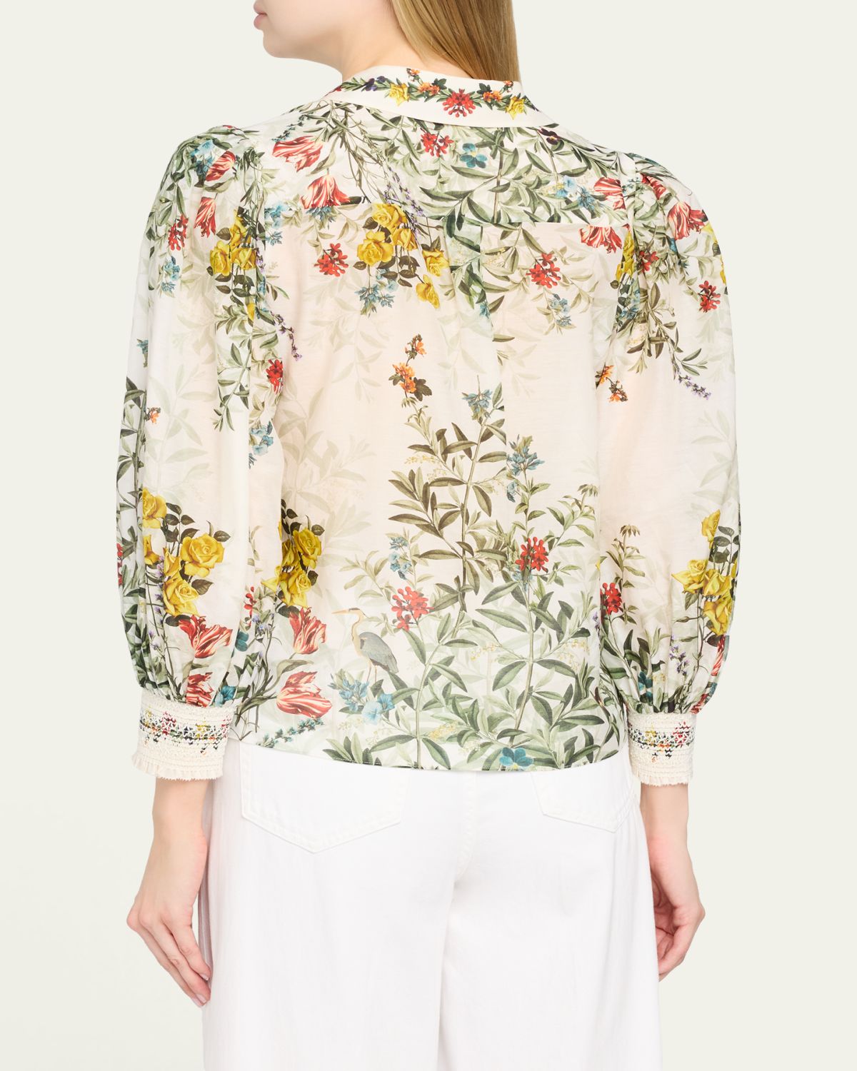 ALICE + OLIVIA Charis Floral Button-Front Blouse | Thumbnail 3 ALICE + OLIVIA Charis Floral Button-Front Blouse | Thumbnail 3