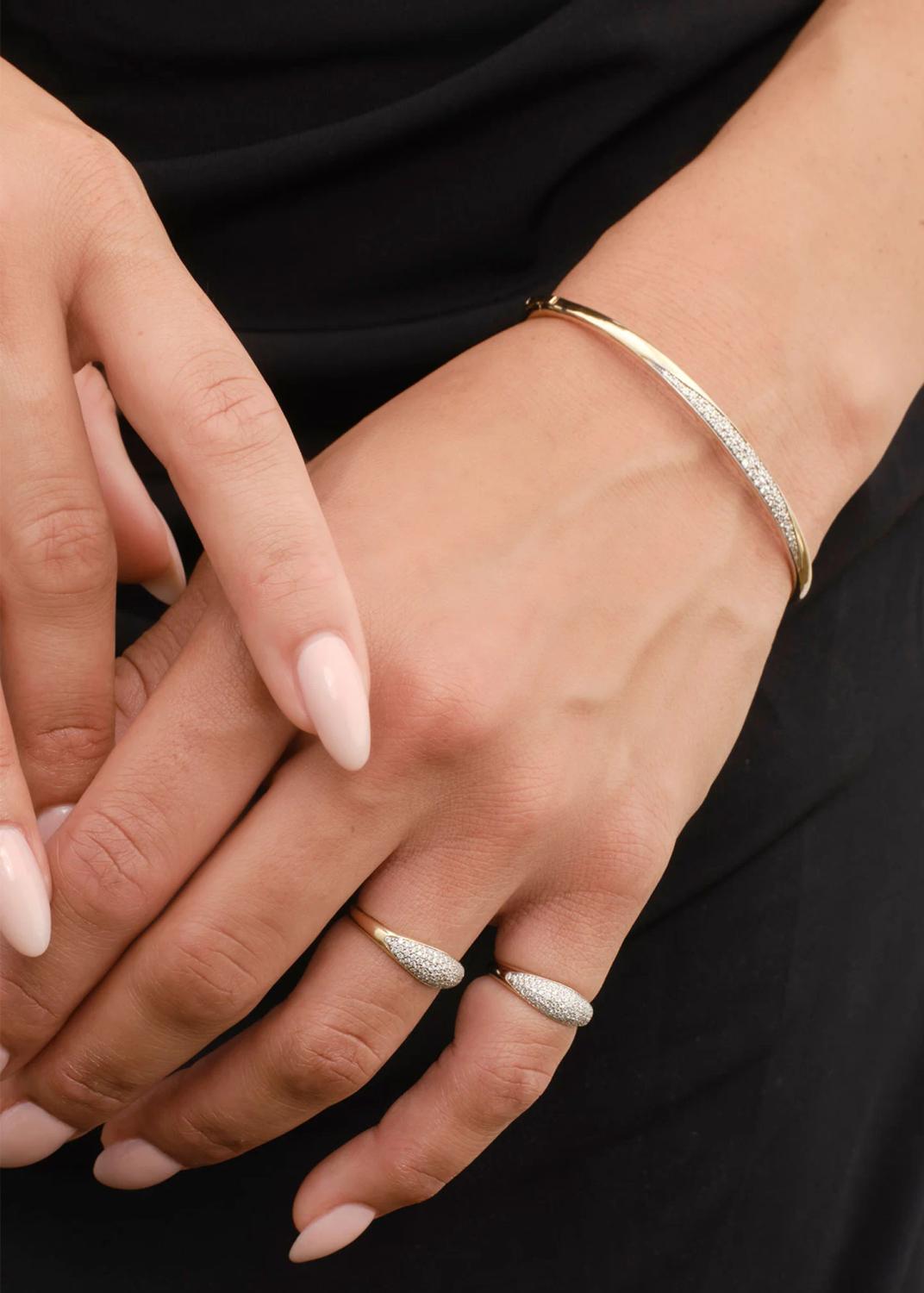 Lana 14K Graduated Diamond Hinge Bracelet | Thumbnail 2 Lana 14K Graduated Diamond Hinge Bracelet | Thumbnail 2