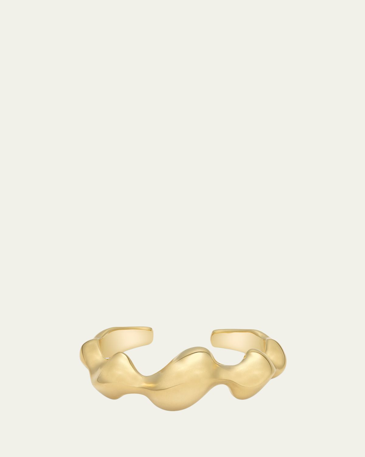 Vram 18K Yellow Gold Cayrn Hinged Cuff Bracelet