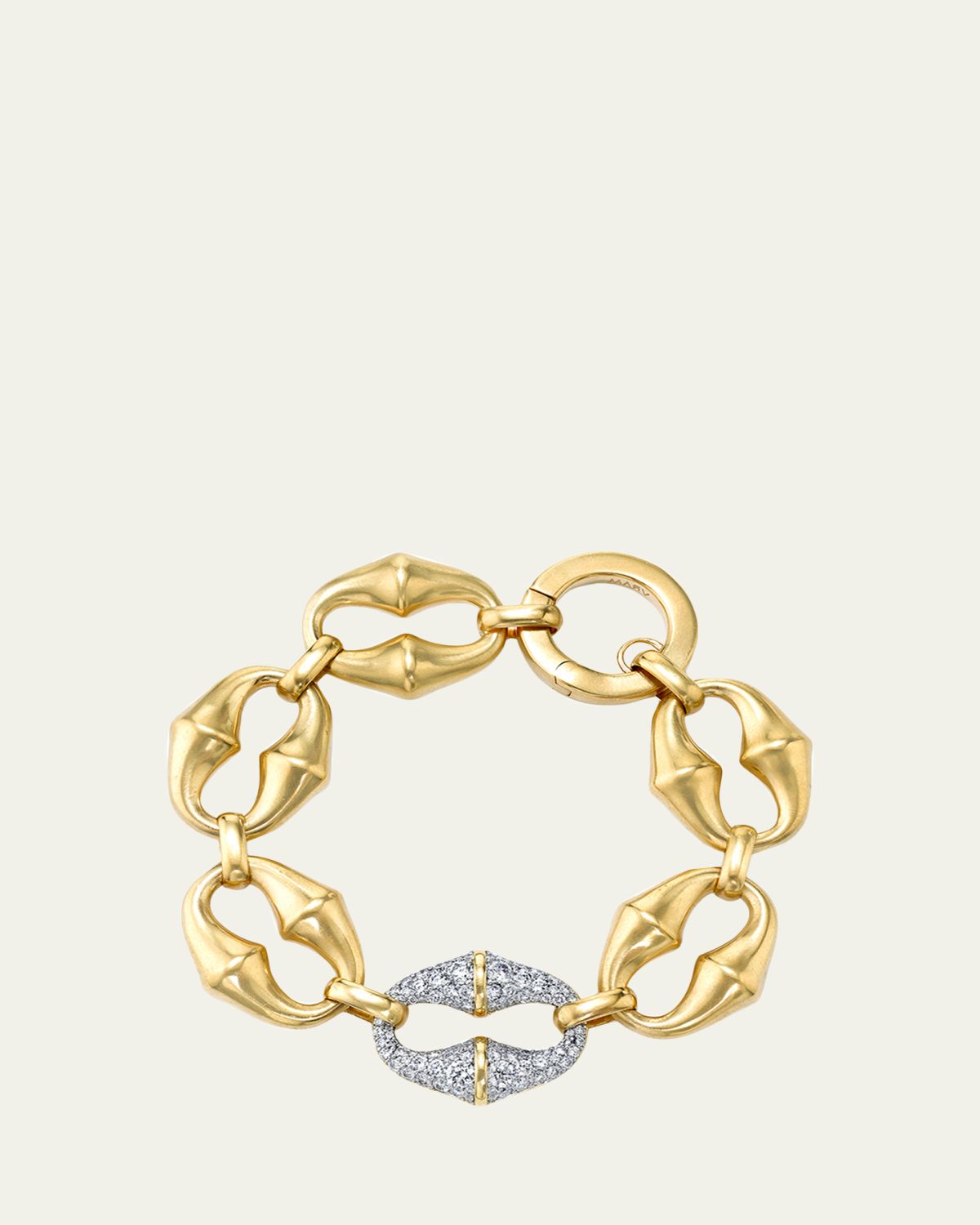 Vram 18K Yellow Gold Chrona Diamond Link Bracelet