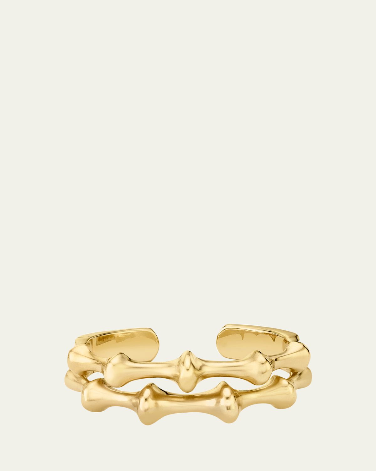 Vram 18K Yellow Gold Chrona II Hinged Cuff Bracelet