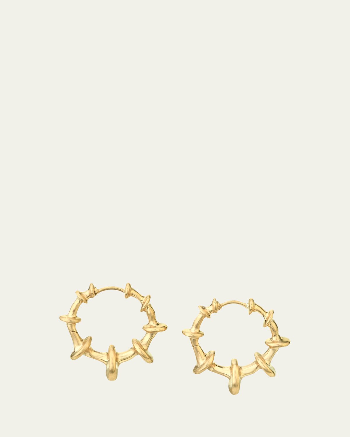 Vram 18K Yellow Gold Chrona Mini Hoop Earrings