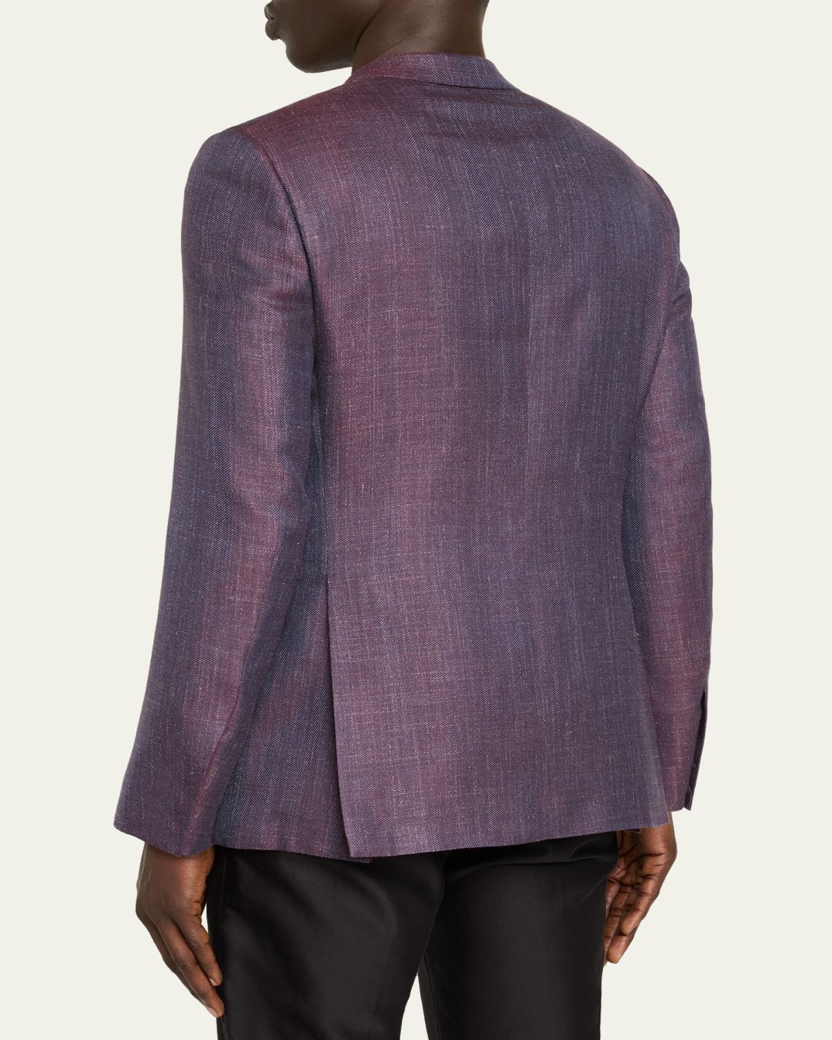 Brioni Men's Chevron Cashmere Single-Breasted Sport Coat | Thumbnail 3