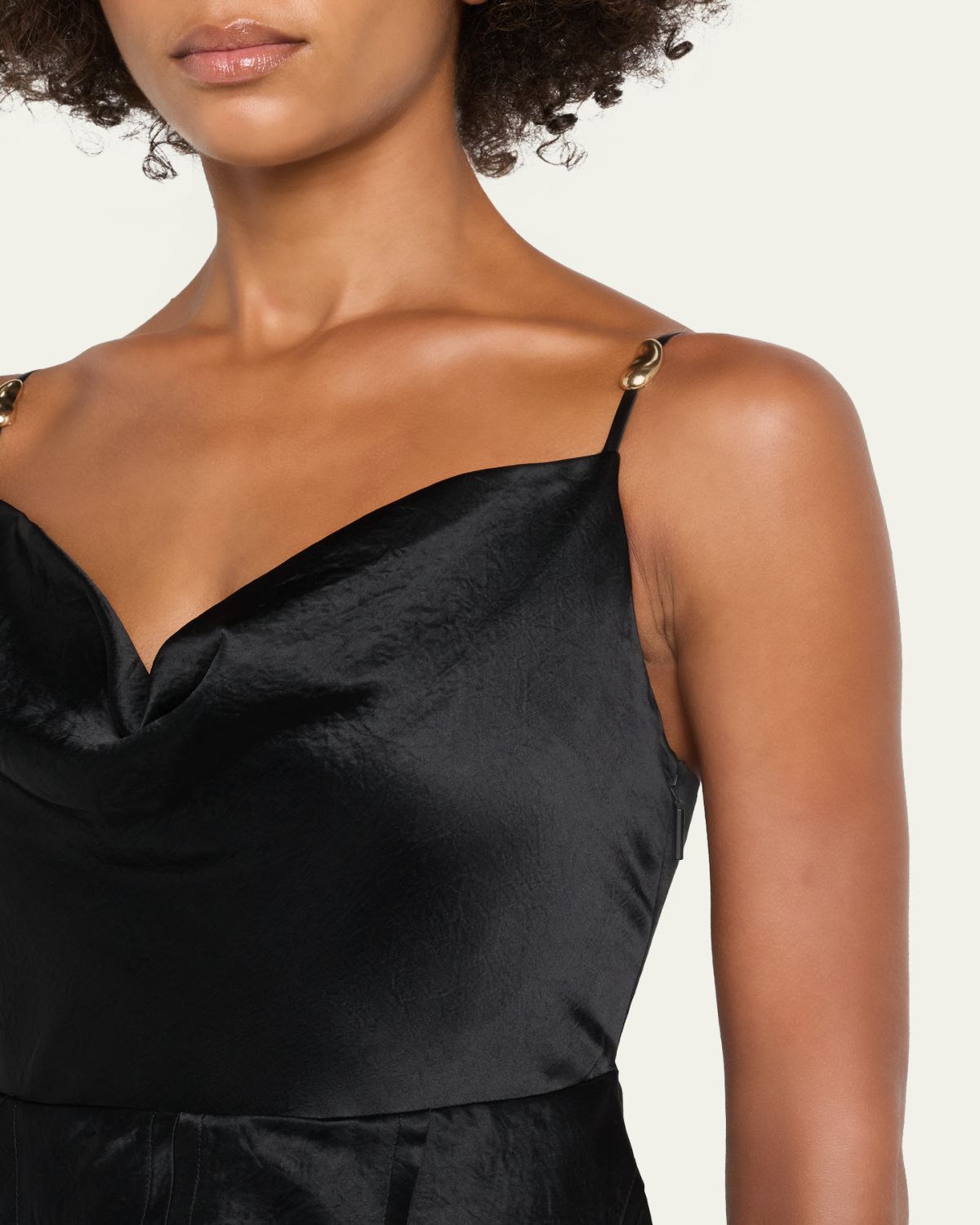 Jason Wu Collection Cowl-Neck Pleated Satin Peplum Gown | Thumbnail 5