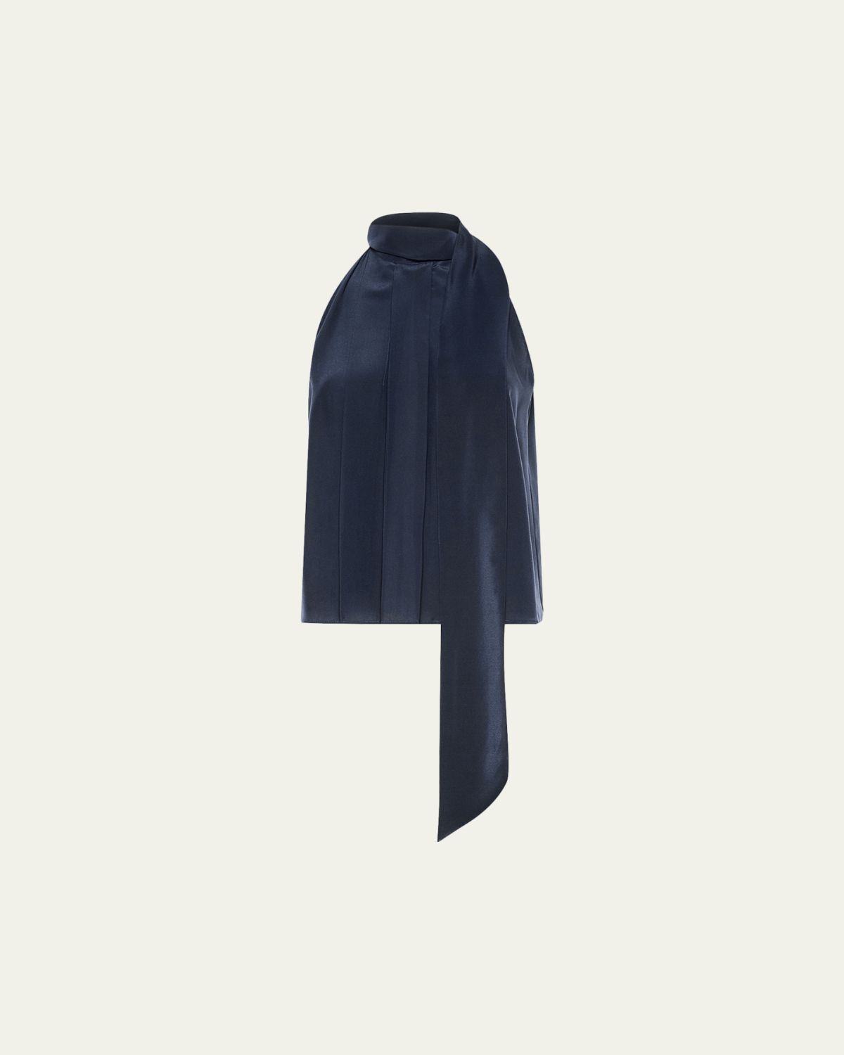 Max Mara Pleated Silk Crepe De Chine Halter Top | Thumbnail 6 Max Mara Pleated Silk Crepe De Chine Halter Top | Thumbnail 6