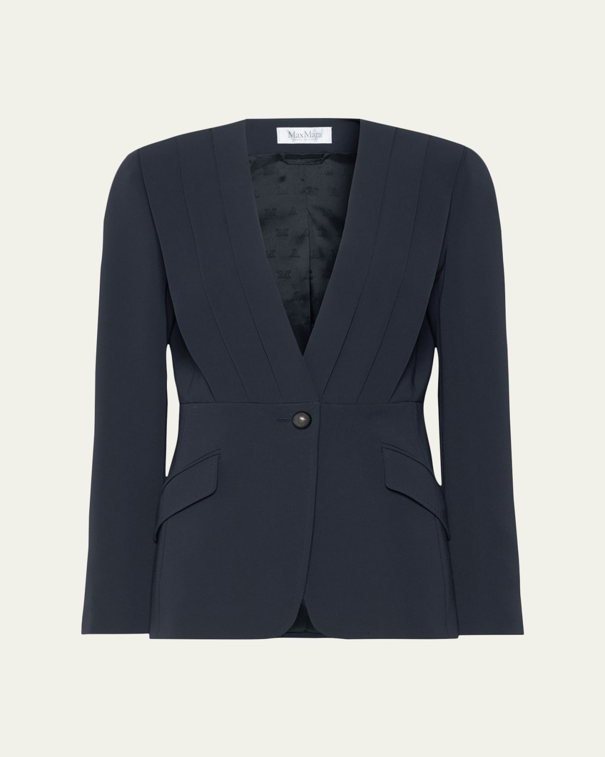 Max Mara Pleated Single-Breasted Jacket | Thumbnail 6 Max Mara Pleated Single-Breasted Jacket | Thumbnail 6