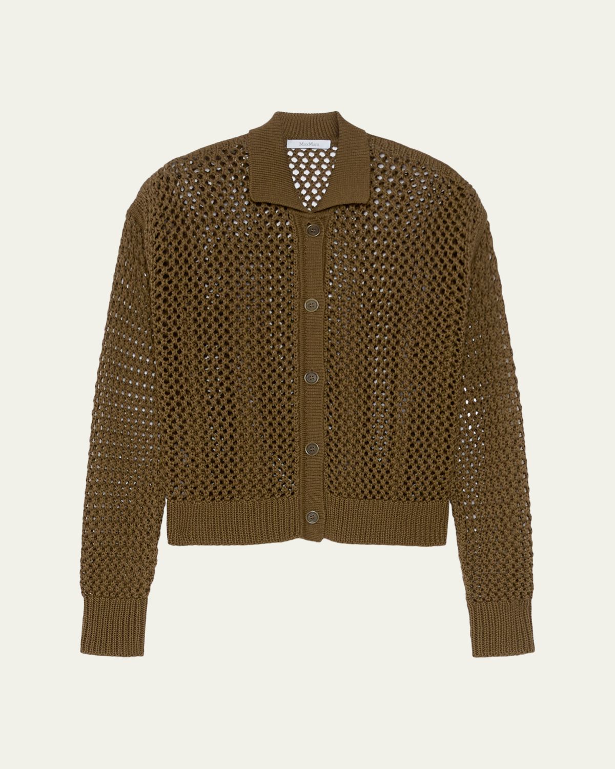 Max Mara Net Knit Collared Cardigan | Thumbnail 5 Max Mara Net Knit Collared Cardigan | Thumbnail 5