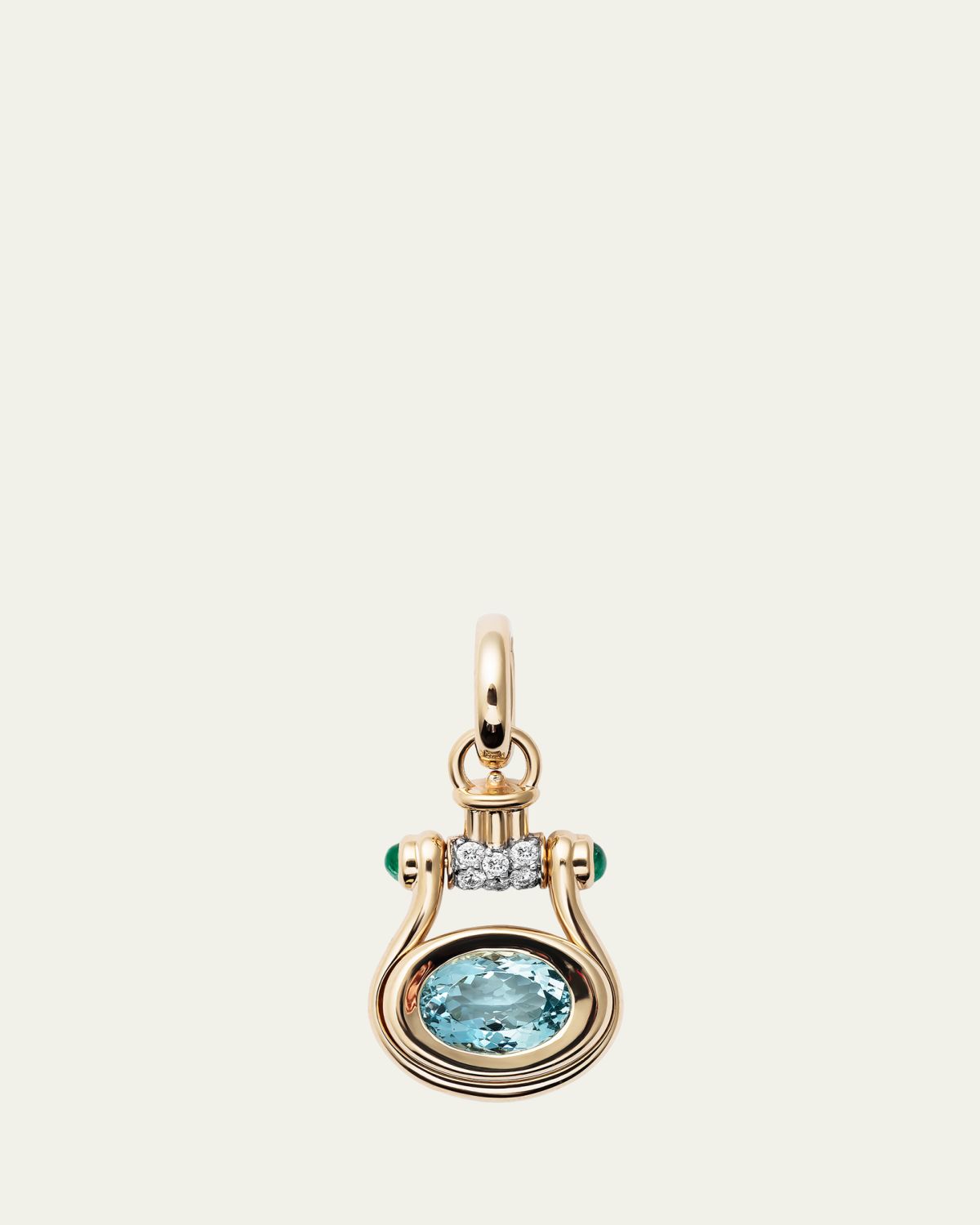 Mason and Books 14K Pendulum Pendant with Aquamarine